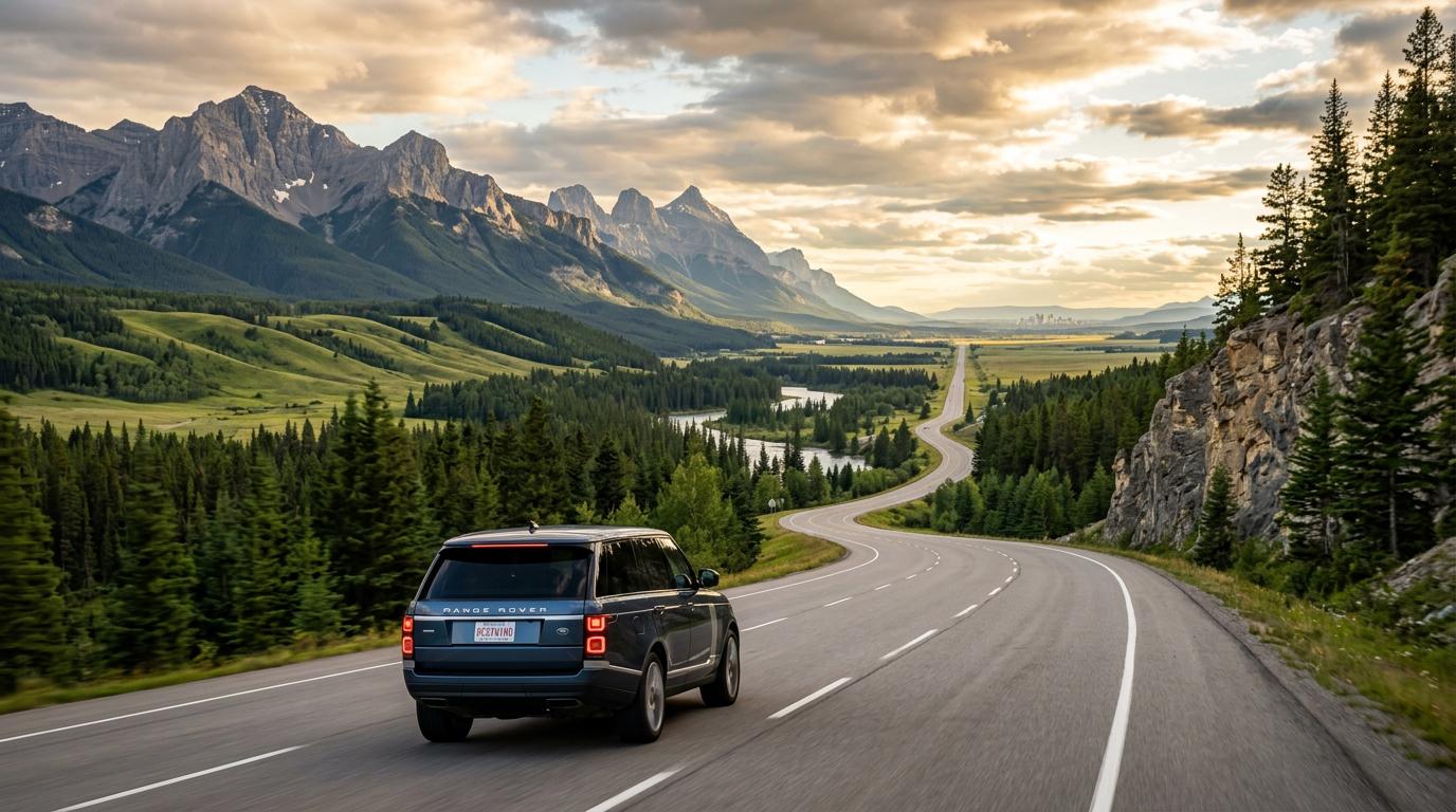 Banff to YYC Transfer — scenic Trans-Canada Highway driving through Bow Valley | Beyond Rockies Tours