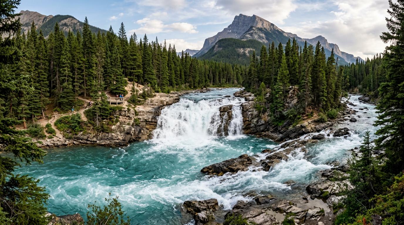 Bow Falls waterfall